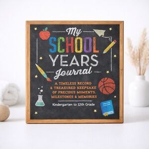 🍎“My School Years Journal” Keepsake Book K–12 - Moments, Memories, & Milestones